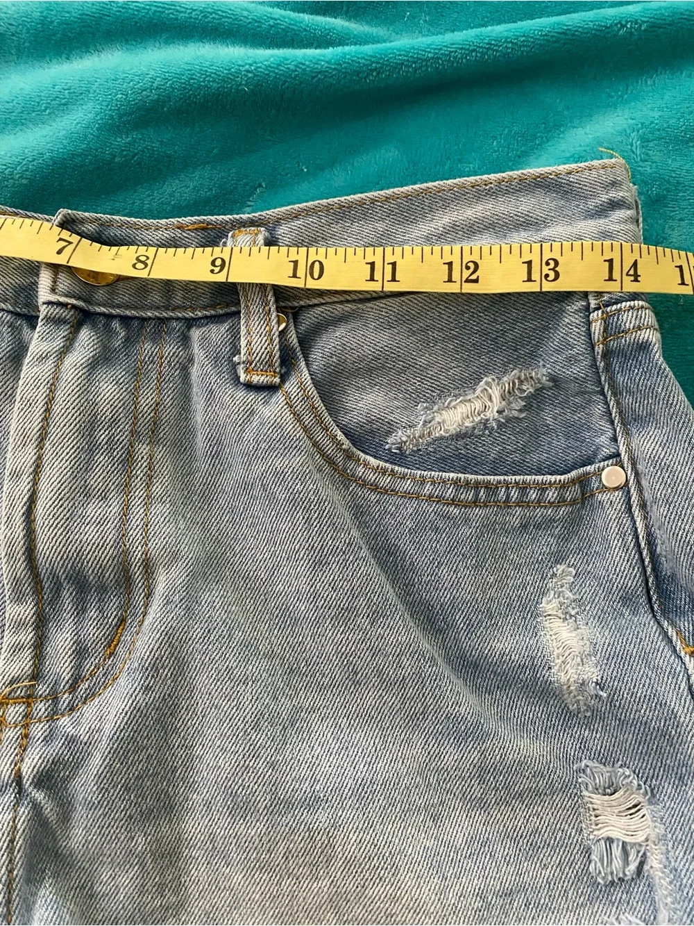 Elan Distressed Denim Shorts